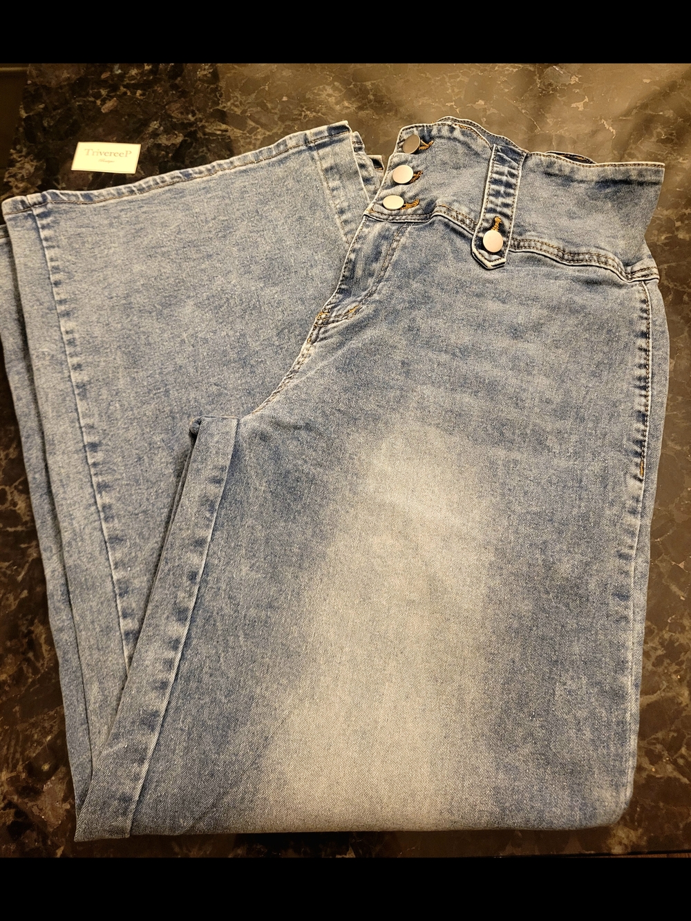 High-Waist Light Blue Denim Jeans